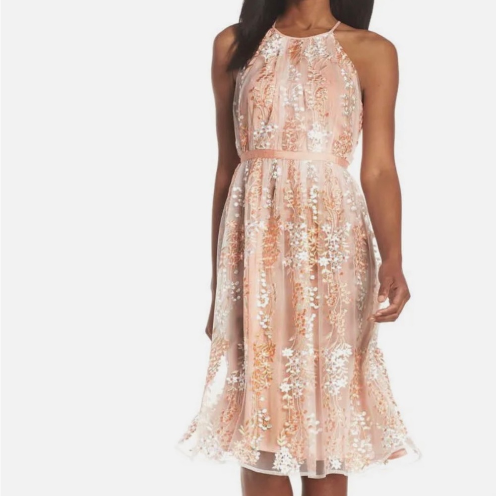 Maggy London Floral Embroidered Dress size 2P